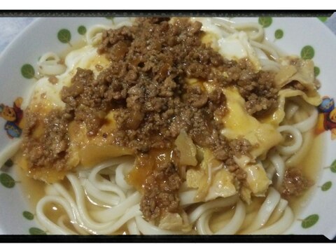 一度で二度美味しい♡オムタマうどん♡